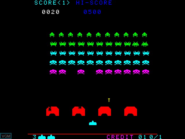 Image in-game du jeu Space Invaders sur Arcade PC