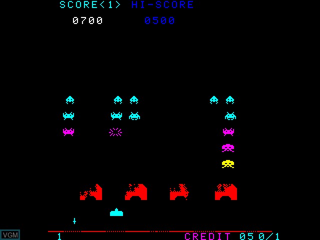Image in-game du jeu Space Invaders sur Arcade PC