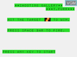 Image de l'ecran titre du jeu Ducshoot sur Tandy MC10