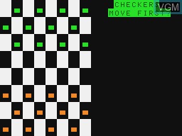 Image de l'ecran titre du jeu Micro Checkers sur Tandy MC10