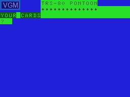 Image de l'ecran titre du jeu Pontoon sur Tandy MC10