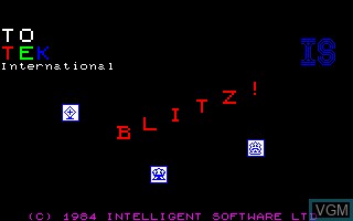 Image de l'ecran titre du jeu Blitz sur Thomson TO7