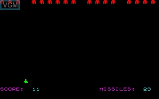 Image in-game du jeu Missiles sur Thomson TO7
