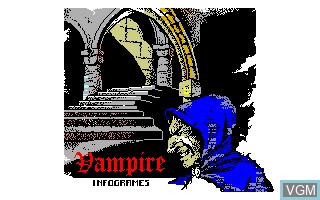 Image de l'ecran titre du jeu Vampire sur Thomson TO8
