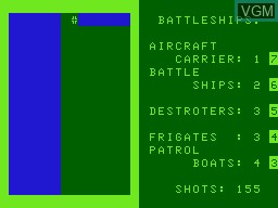 Image in-game du jeu Battleship sur VTech Laser-VZ 200