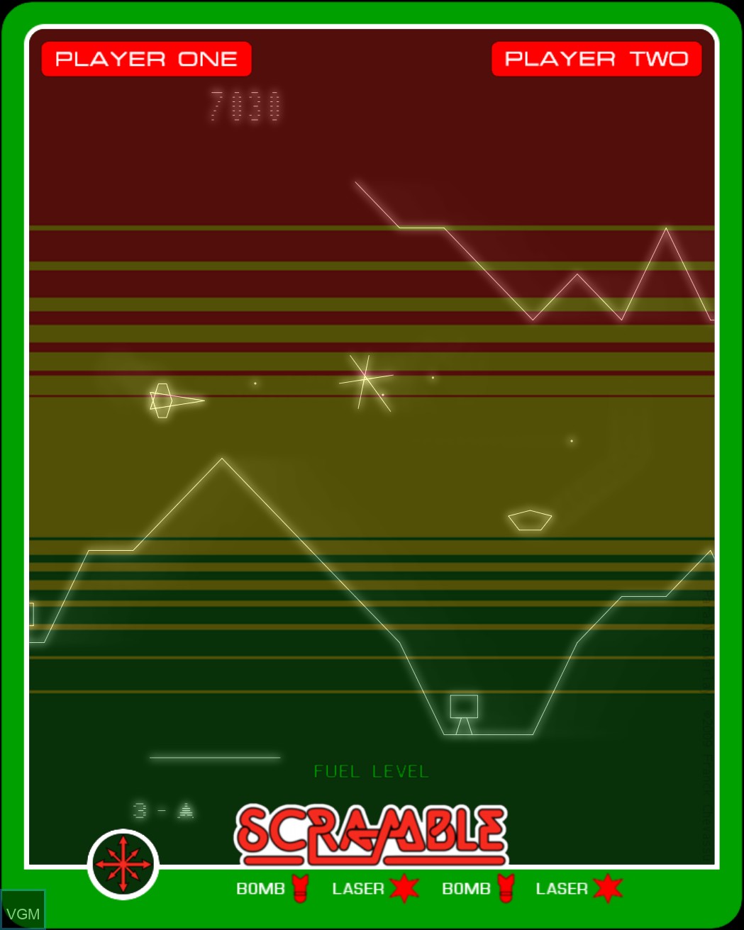Image in-game du jeu Scramble sur MB Vectrex
