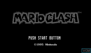 Image de l'ecran titre du jeu Mario Clash sur Nintendo Virtual Boy