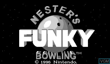 Image de l'ecran titre du jeu Nester's Funky Bowling sur Nintendo Virtual Boy