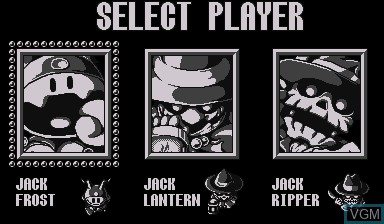 Image du menu du jeu Jack Bros. sur Nintendo Virtual Boy