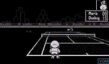 Image in-game du jeu Mario's Tennis sur Nintendo Virtual Boy