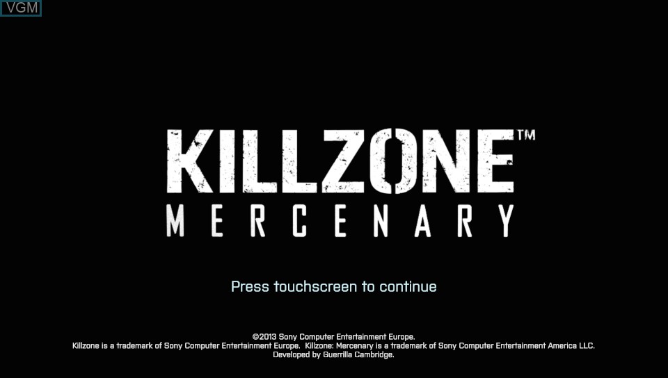 Image de l'ecran titre du jeu Killzone - Mercenary sur Sony PS Vita