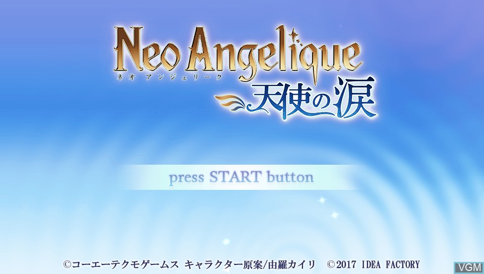 Image de l'ecran titre du jeu Neo Angelique - Tenshi no Namida sur Sony PS Vita