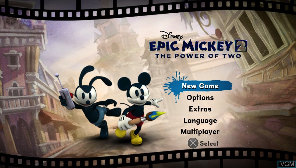 Image du menu du jeu Epic Mickey 2 - The Power of Two sur Sony PS Vita