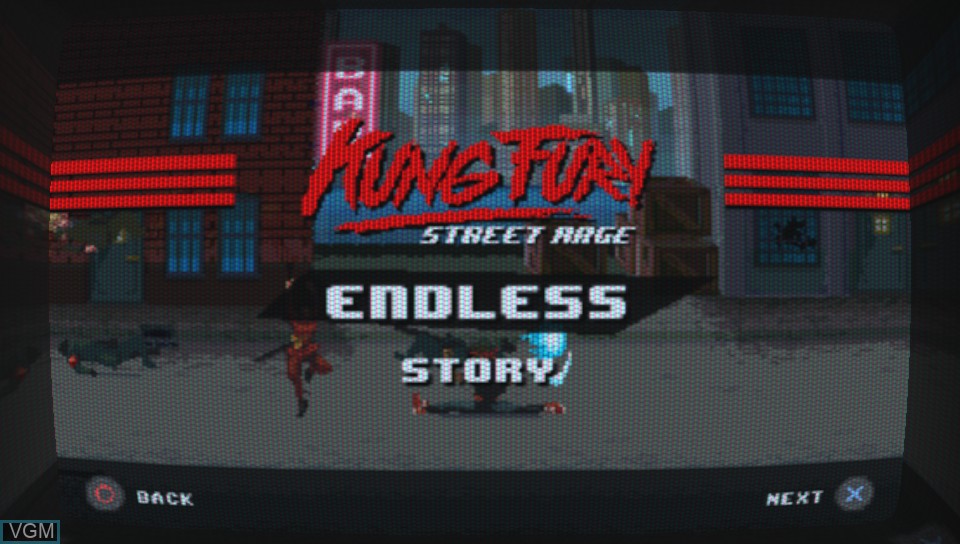 Image du menu du jeu Kung Fury - Street Rage sur Sony PS Vita