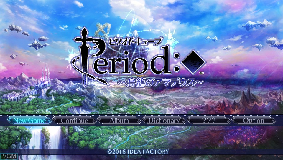 Image du menu du jeu Period Cube - Torikago no Amadeus sur Sony PS Vita