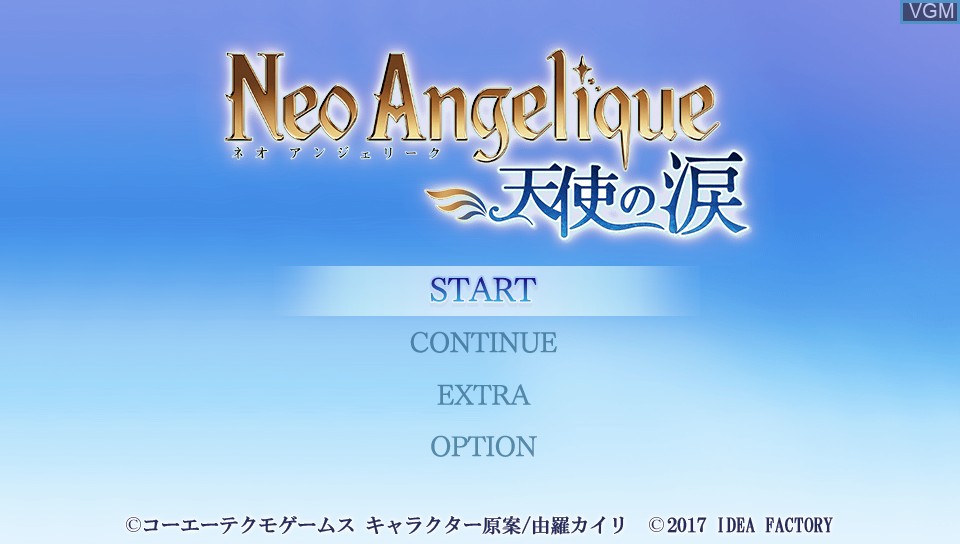 Image du menu du jeu Neo Angelique - Tenshi no Namida sur Sony PS Vita
