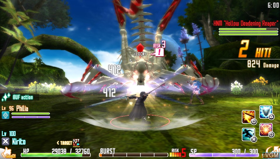 Image in-game du jeu Sword Art Online - Hollow Fragment sur Sony PS Vita