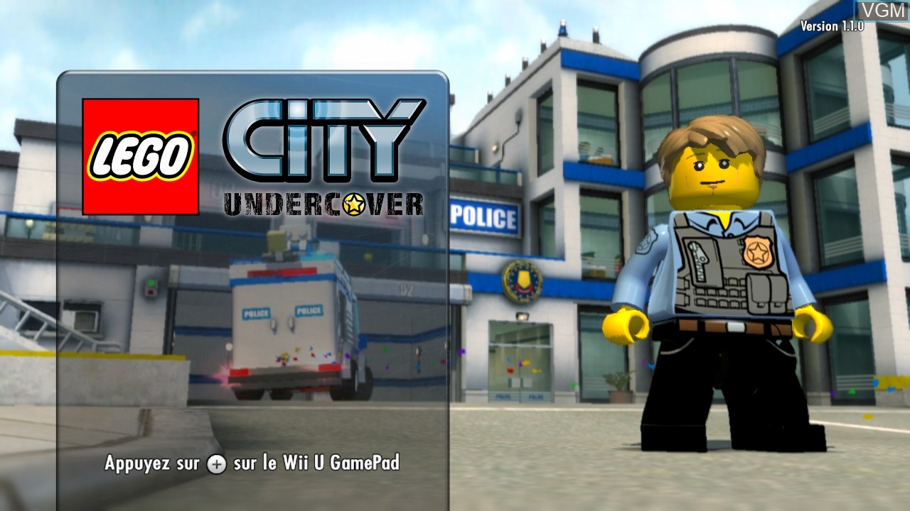 Image de l'ecran titre du jeu LEGO City Undercover sur Nintendo Wii U