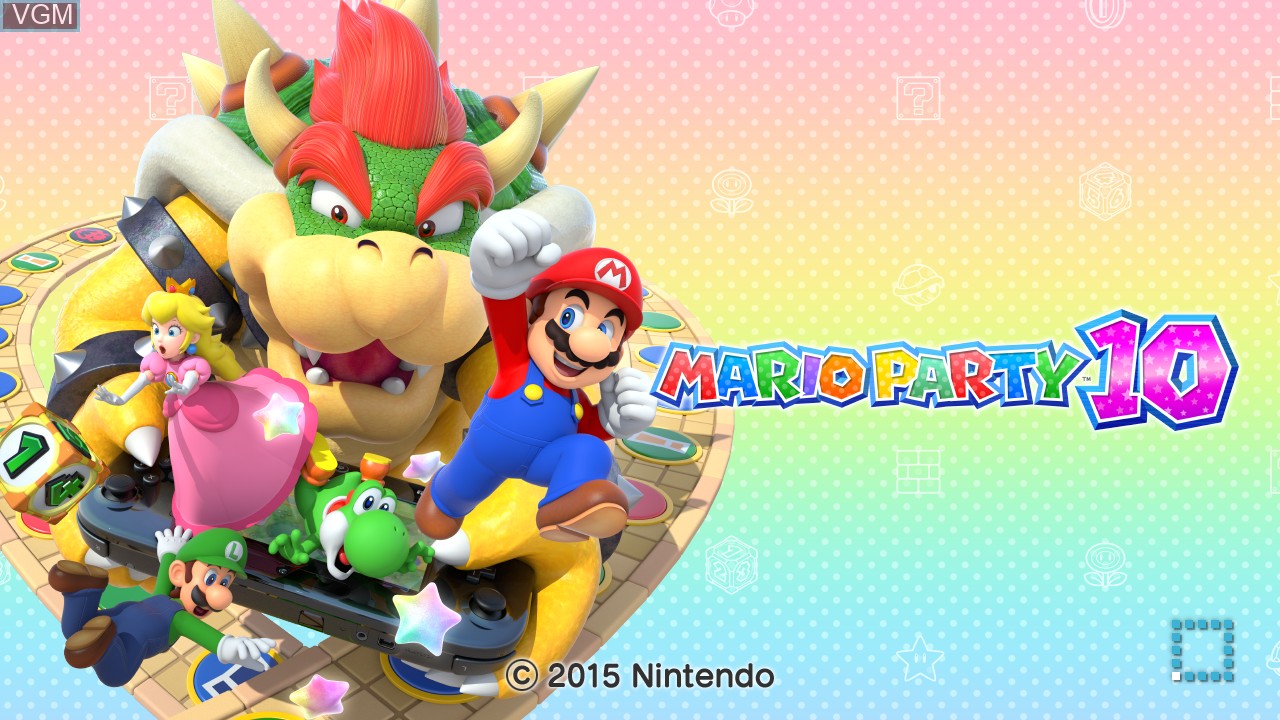 Image de l'ecran titre du jeu Mario Party 10 sur Nintendo Wii U