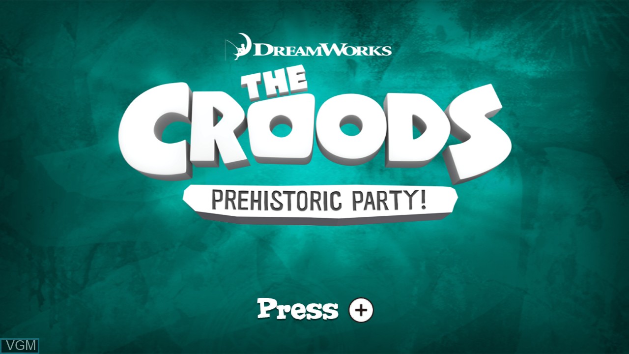 Image de l'ecran titre du jeu Croods, The - Prehistoric Party! sur Nintendo Wii U