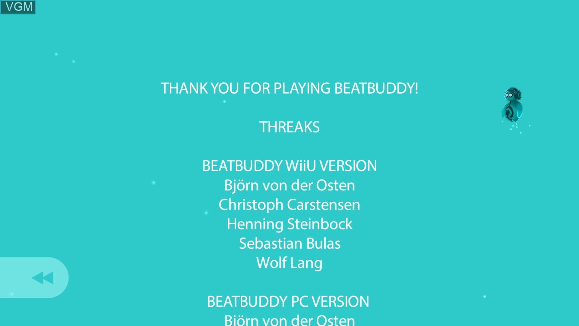 Image de l'ecran titre du jeu Beatbuddy - Tale of the Guardians sur Nintendo Wii U