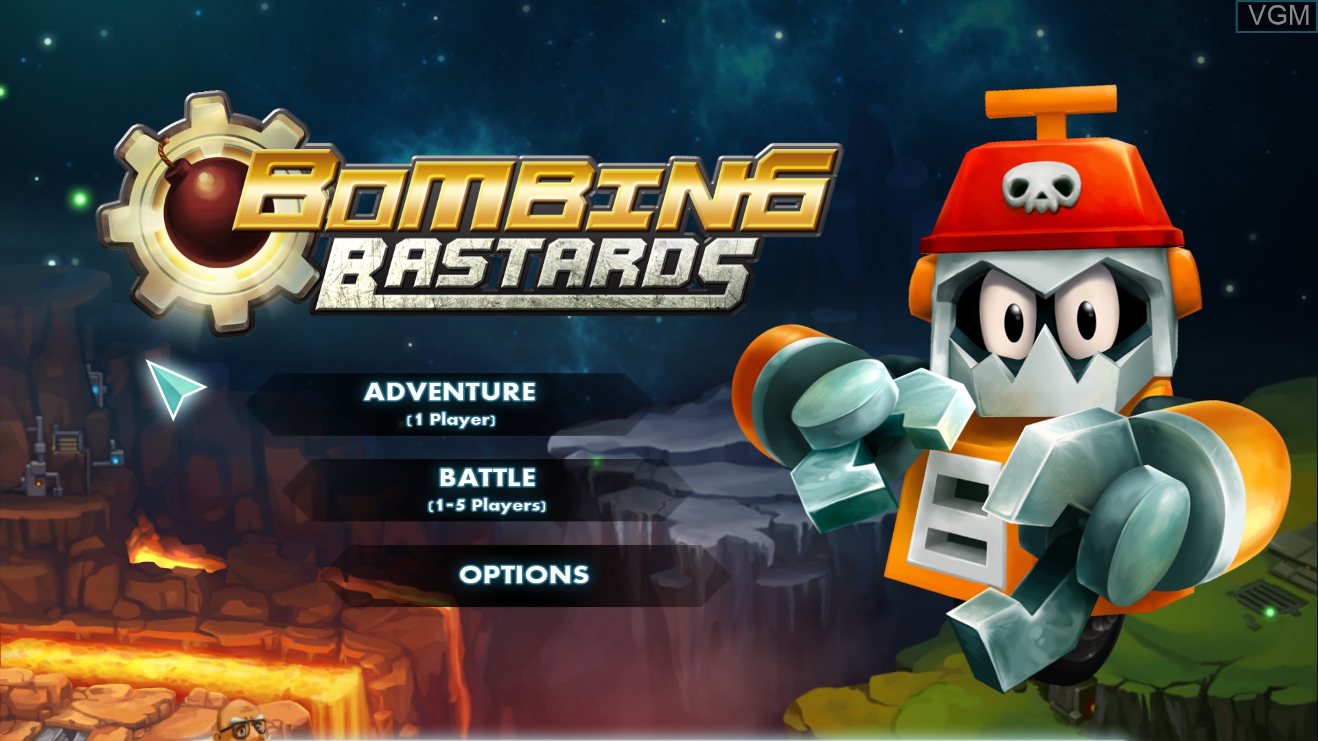 Image de l'ecran titre du jeu Bombing Bastards sur Nintendo Wii U