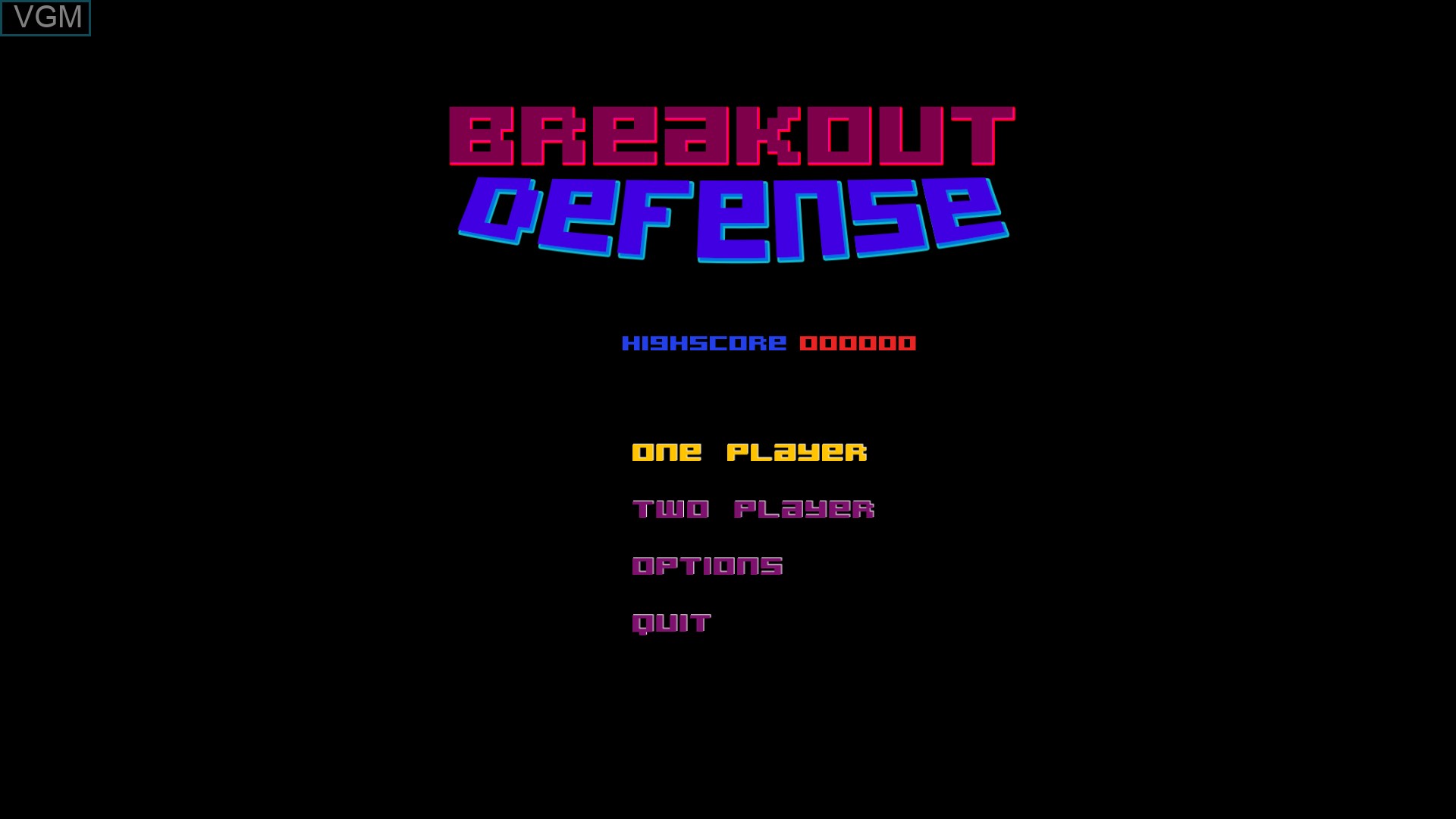 Image de l'ecran titre du jeu Breakout Defense sur Nintendo Wii U