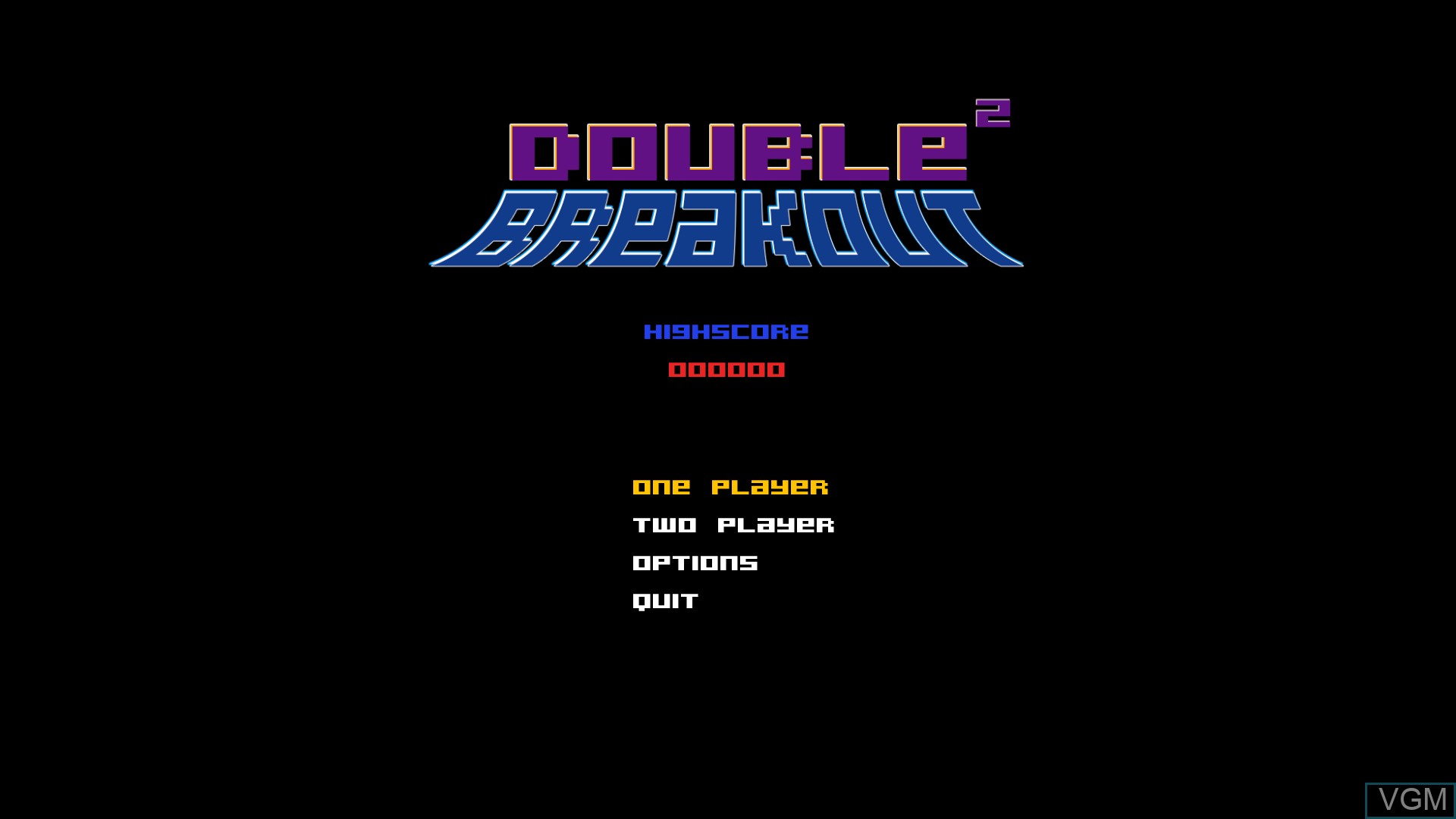 Image de l'ecran titre du jeu Double Breakout sur Nintendo Wii U