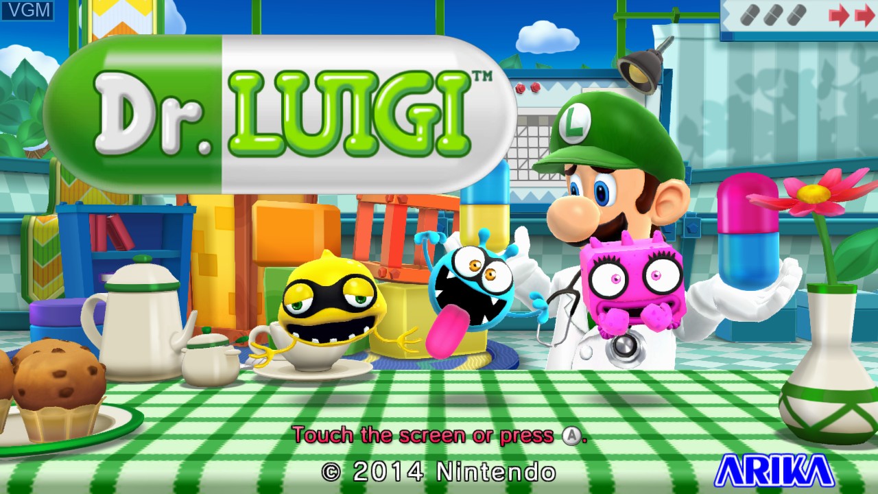 Image de l'ecran titre du jeu Dr. Luigi sur Nintendo Wii U