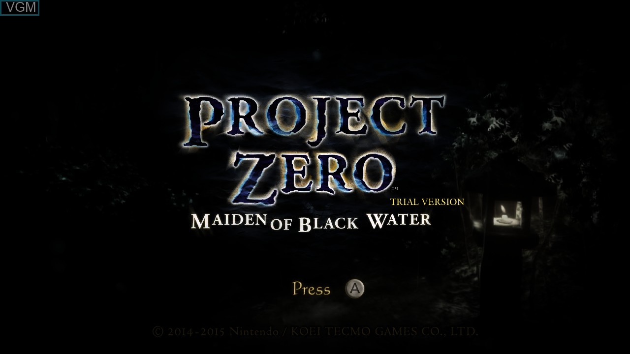 Image de l'ecran titre du jeu Project Zero - Maiden of Black Water sur Nintendo Wii U