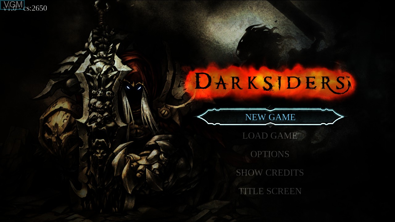 Image du menu du jeu Darksiders - Warmastered Edition sur Nintendo Wii U