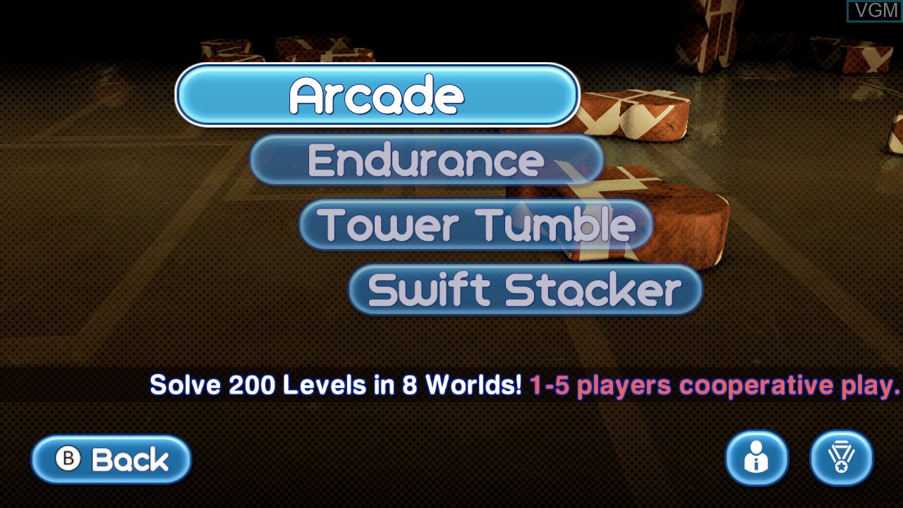 Image du menu du jeu Art of Balance sur Nintendo Wii U