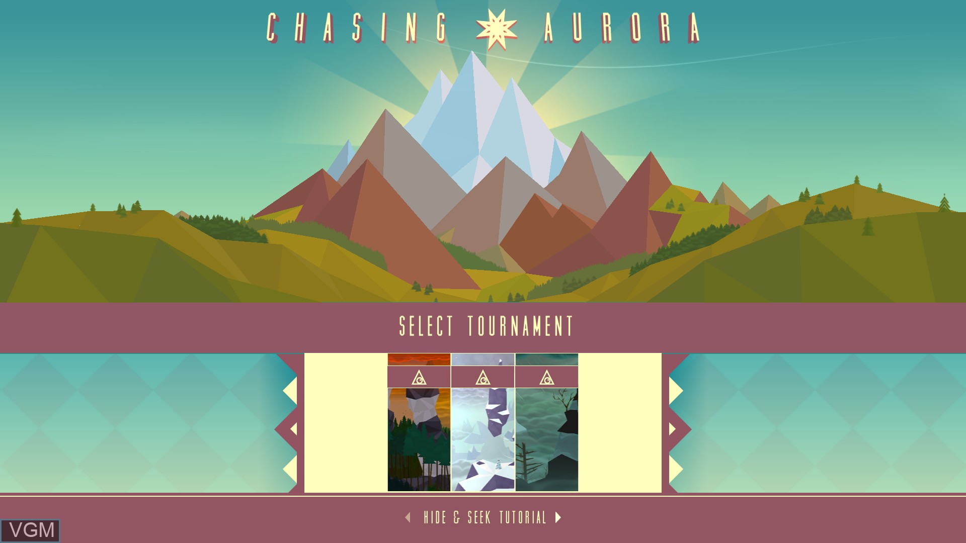 Image du menu du jeu Chasing Aurora sur Nintendo Wii U