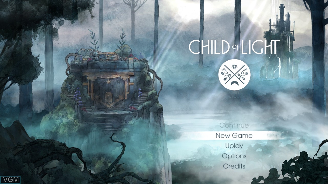 Image du menu du jeu Child of Light sur Nintendo Wii U
