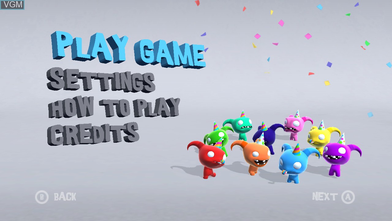 Image du menu du jeu Chompy Chomp Chomp Party sur Nintendo Wii U