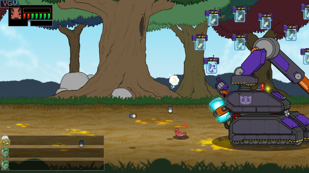 Image in-game du jeu Armored ACORNs - Action Squirrel Squad sur Nintendo Wii U