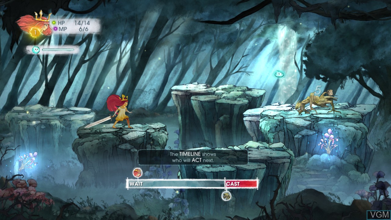 Image in-game du jeu Child of Light sur Nintendo Wii U