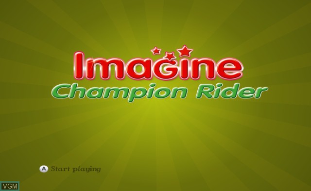 Image de l'ecran titre du jeu Imagine Champion Rider sur Nintendo Wii