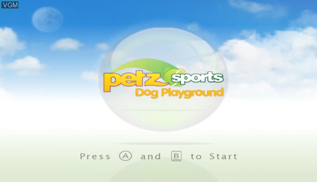 Image de l'ecran titre du jeu Petz Sports - Dog Playground sur Nintendo Wii