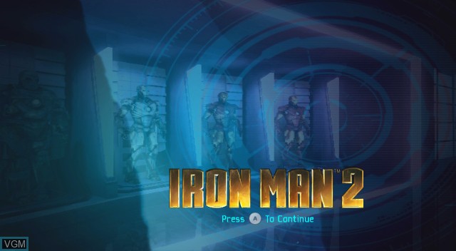 Image de l'ecran titre du jeu Iron Man 2 sur Nintendo Wii