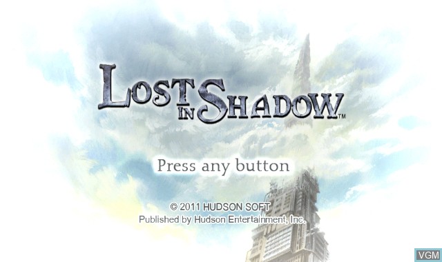Image de l'ecran titre du jeu Lost in Shadow sur Nintendo Wii