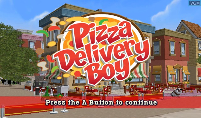 Image de l'ecran titre du jeu Pizza Delivery Boy sur Nintendo Wii