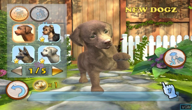 Image du menu du jeu Petz Sports - Dog Playground sur Nintendo Wii
