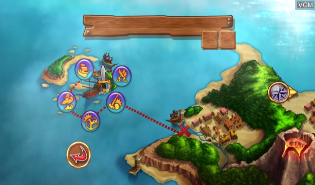Image du menu du jeu Pirates - Hunt for Blackbeard's Booty sur Nintendo Wii