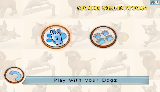 Image du menu du jeu Petz Sports sur Nintendo Wii