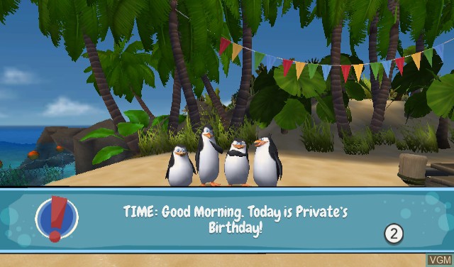 Image du menu du jeu Penguins of Madagascar sur Nintendo Wii