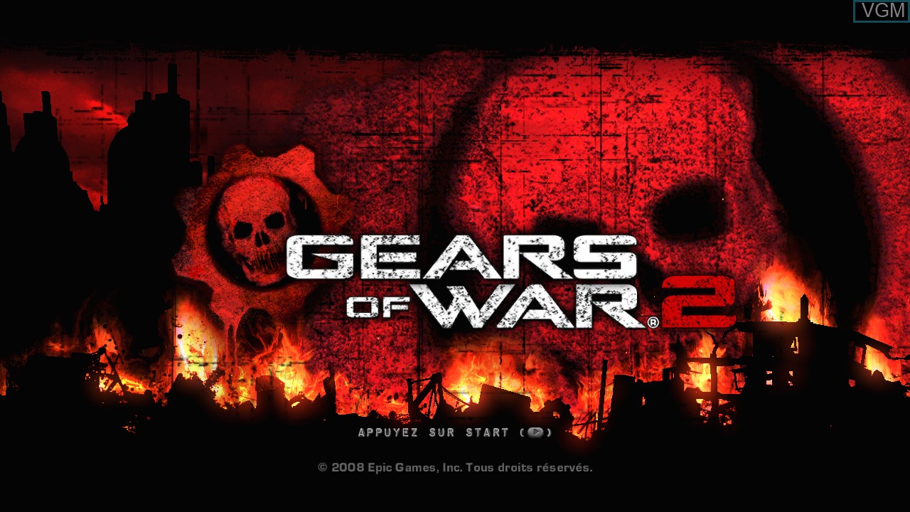 Image de l'ecran titre du jeu Gears of War 2 sur Microsoft Xbox 360