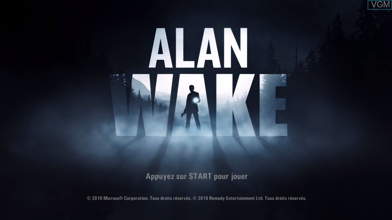 Image de l'ecran titre du jeu Alan Wake sur Microsoft Xbox 360