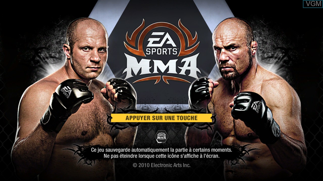 Image de l'ecran titre du jeu EA Sports MMA sur Microsoft Xbox 360