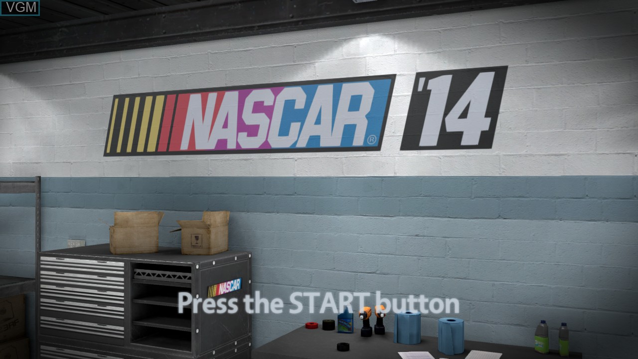 Image de l'ecran titre du jeu NASCAR '14 sur Microsoft Xbox 360